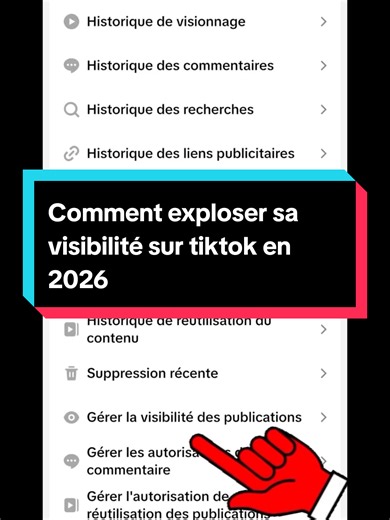Comment exploser sa visibilité sur tiktok en 2026, en utilisant la fonctionnalité gérer la visibilité des publications. #tiktok #astuce #comment #tiktokgrowth #tiktoktips