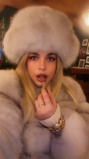 LULU on Instagram: "Just a goddess enjoying fur szn 💎brrr!🥶 #crossdresser #sissy #furhat #furcoat"