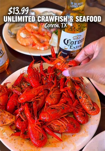 Trying EAST BUFFET SEAFOOD & SUSHI — a family friendly Chinese buffet serving unlimited crawfish in the Houston area. 📍@eastbuffet_at_conroe 2104 N Frazier St Suite 160, Conroe, TX 77301 #houstonfoodie #ayce #seafood #conroe #crawfish