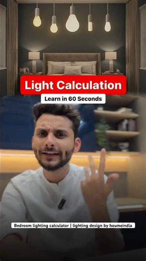 Bedroom lighting calculator | #lightingdesign by #houmeindia #interiordesign