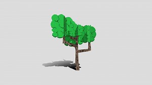 cartoon tree - 3D model by cerosfx