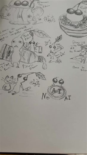 #noai #pikmin #drawing #sketching #noaislop