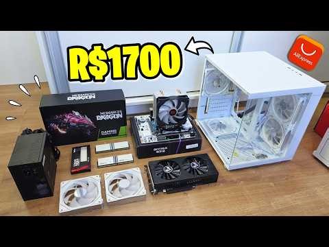 Montei um PC GAMER baratinho do Aliexpress de R$1700 (Roda Tudo!)
