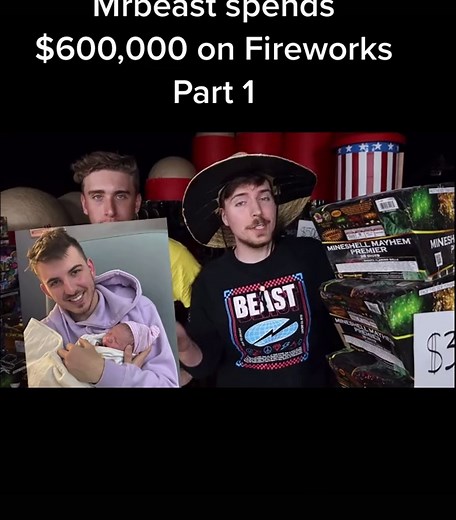 Mrbeast spends $600,000 on fireworks #fyp #mrbeast #xyzbca #foryou #fireworks
