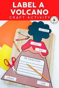 Create And Label An Exciting Volcano Craftivity - Crafty Bee Creations