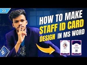 How to Make Staff ID Card Design in MS Word | Professional ID Card Design Tutorial