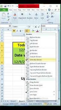 Excel Me Cell Border & Color Ka Fastest Trick | Excel Tips in Hindi #shorts #gyanworld