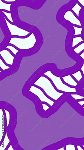 2D animation of abstract shape with line in purple color. Motion graphic.