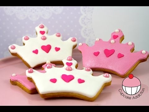 How to Make Princess Crown Sugar Cookies - By Cupcake Addiction