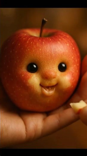AI Apple Eats an Apple 🍎 | Oddly Satisfying Chewing ASMR | AI Animation Shorts #asmr #aiart #shorts