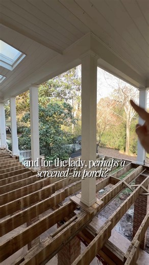 & for the lady... perhaps a screened-in porch? #porchrenovation #porchdesign