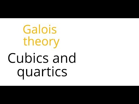 Galois theory: Cubics and quartics