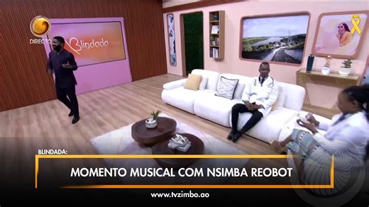 BLINDADA: Momento musical com Nsimba Reobot Saiba mais em www.tvzimbo.ao Em directo no nosso canal do YouTube | Informação TV Zimbo