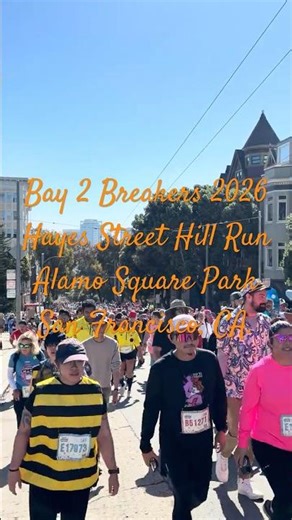 Bay 2 Breakers Alamo Square Park San Francisco #travel #running #hayes #bay #ocean #thingstodo #sf