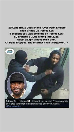 50 Cent Trolls Gucci Mane Over Pooh Shiesty—Then Brings Up Pookie Loc 💀😳🔥 #shorts #foryou