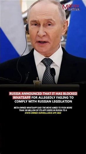 Russia blocks Whatsapp #russia #whatsapp #meta #business #socialmedia #news #shorts