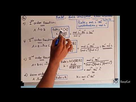 An Easy Way to Find Rate, Rate Constant and Rate Constant Units