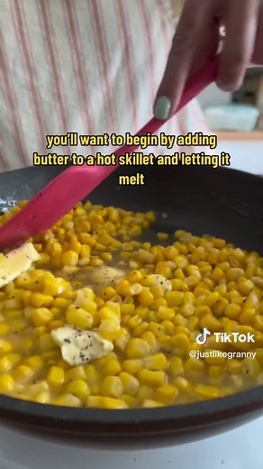 Southern Fried Corn (Creamed Corn) I made this same recipe last year and it went viral. Fingers crossed it will do it again for me! This recipe is super delicious and easy to make. A very yummy side dish to any meal, especially when you have mashed potatoes with your corn! Yum! You can find the full recipe on my website at: www.justlikegranny.com #fyp #southernfood #southernrecipes #soulfood #comfortfood #countrycookin #corn #fried #foryoupage #sweetcorn #justlikegranny #foodtoktv #georgia