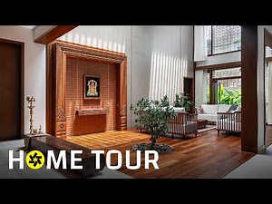This 2500 sq.ft. Courtyard Home Has a Unique Pooja Space! (House Tour)