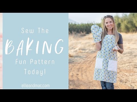 How To Sew An Apron & Oven Mitt Sewing Pattern Tutorial