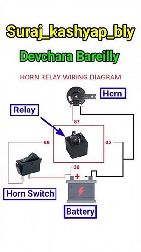 Horn Relay Wiring Diagram | Horn Switch Connection Explained @Suraj Kashyap Bareilly