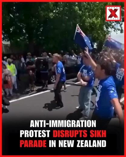 A Sikh community parade in New Zealand was interrupted when a group of anti-immigration protesters disrupted the event, shouting religious slogans and displaying banners opposing immigration. The incident sparked concern over tolerance, freedom of expression, and peaceful coexistence in the country’s multicultural society. #NewZealand #SikhParade #AntiImmigration #Protest #ReligiousFreedom #Multiculturalism #CommunityTensions #WorldNews #NewsXworld | NewsX World