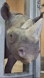 Even Romeo needs a little spa treatment here and there 😌🦏 When Romeo arrived to the Buffalo Zoo just over two years ago, our hoofstock team made a noteworthy discovery about the largest of his two horns: it had a small crack within it. While the crack wasn’t anything overly alarming, our keepers still wanted to ensure it didn’t get any worse. Through this routine process of grinding down the crack, it’s made less severe and is prevented from reaching the base of the horn. Romeo has grown very 