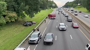 🚨 I-85 exit 23 northbound rollover. 85 down to one lane. | Gaston County Scanner Radio