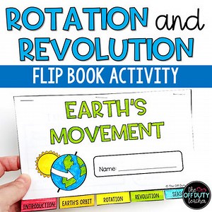 Earth's Movement - Rotation Revolution Flip Book Activity (Print and Digital)