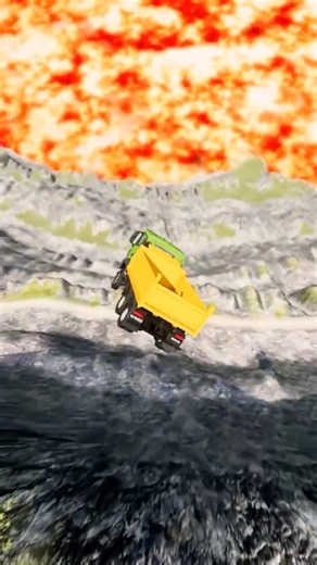 Cars vs Giant Lava Pit – BeamNG.drive #128
