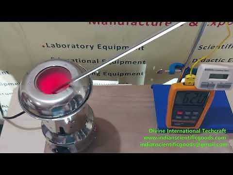 Demonstration of Flameless Electric Bunsen Burner 800°C