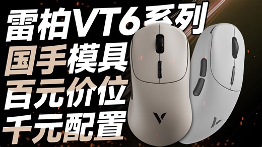 全新国手摸具！雷柏VT6系列全面体验：百元价位但千元配置，中手玩家享福了！【宅同学】