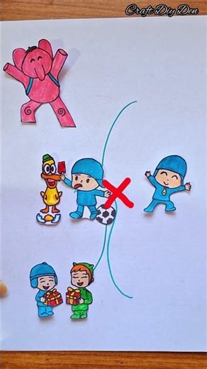 Pocoyo Officials Friends LINE Connect Art Challenge #youtubeshorts #shorts #pocoyo