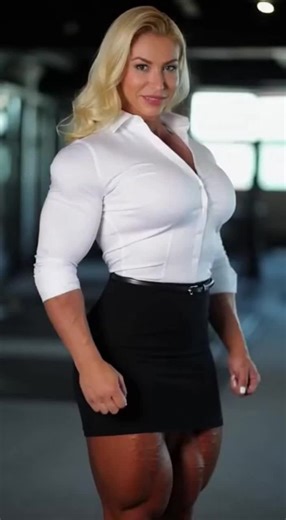 #flex #girl #office #shirt #muscle