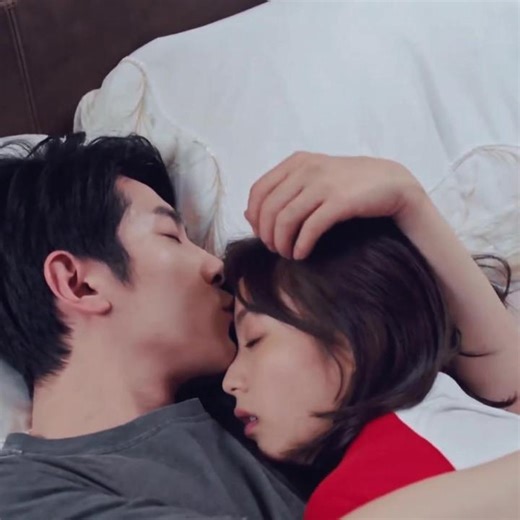 Romantic Forehead Kisses in Bed - Chinese Drama Kiss Scenes