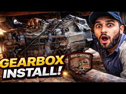 Truck Gearbox Installation FULL Process 😱 Bedford Truck Rebuild @Make & Restore