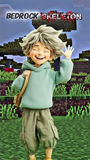 Java Skeleton Vs Bedrock Skeleton ! #minecraft