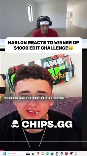 Marlon reacts to winner of $1000 edit challenge🤑🔥 #shorts #marlon #streamer #clips #streamerclips