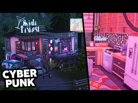 Cyberpunk House // The Sims 4 Speed Build