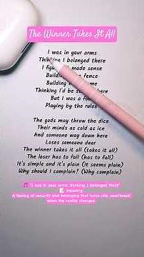 Easy English Karaoke | The Winner Takes It All – Sing & Learn English