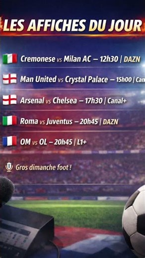🔥 Programme TV FOOT : les matchs du jour !