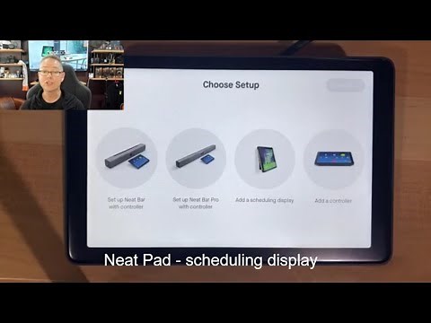 neat pad setup and demo as a room booking panel