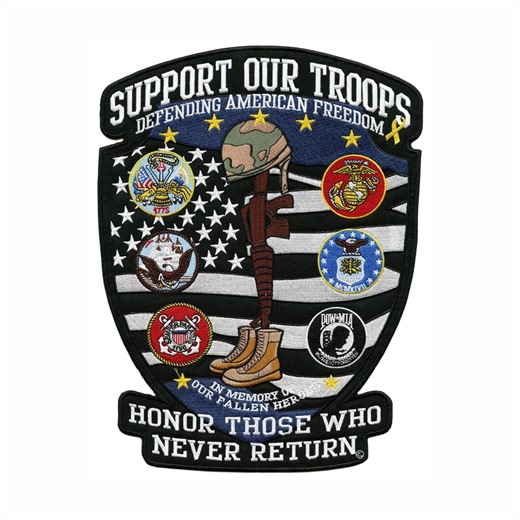Support Our Troops Patch 12" | Fallen Heroes Tribute "honor Those Who Never Return" | Large US Military Patriotic Veteran American Flag - Etsy