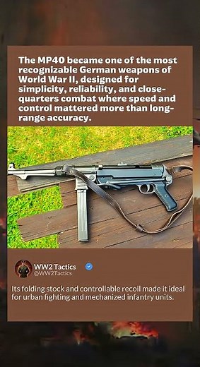 MP40 | The SMG That Defined German Close Combat | WW2 Tactics