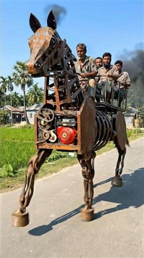 Testing an Experimental Prototype Handmade Horse Vehicle (Does it Work? #funny #ytshorts