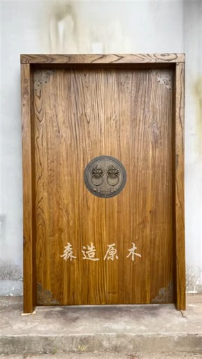 Retro Solid Wood Gate |Villa Gate |Chinese-Style Wooden Courtyard Door #ubdiy #viralvideo #carpentry