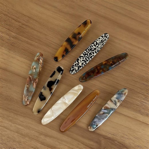 Assorted Tortoise Shell Acetate Hair Clip | French Minimalist Long Barrette Pins | Smooth Non-slip Hair Pin | Women's Daily Hair Accessories - Etsy
