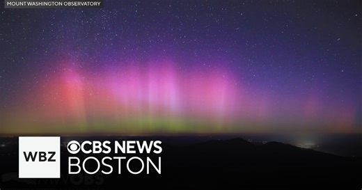 Northern lights visible at Mount Washington Observatory