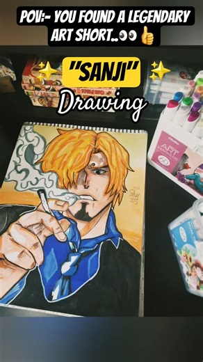 "Sanji edit but its Drawn by me "🤌✨️| Drawing sanji from Onepiece🗿❤️‍🔥|#artshorts#animeeart#Onepiece