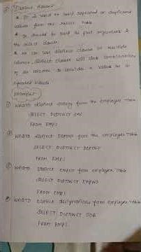 DISTINCT CLAUSE IN SQL 😊